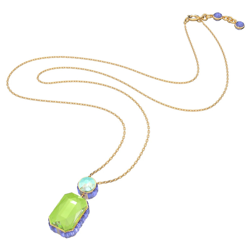 ORBITA NECKLACE BLUE-GREEN GOLD TONE PLATED 5619787