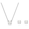 CONSTELLA NECKLACE AND EARRINGS SET,WHITE,RHODIUM PLATE 5647663