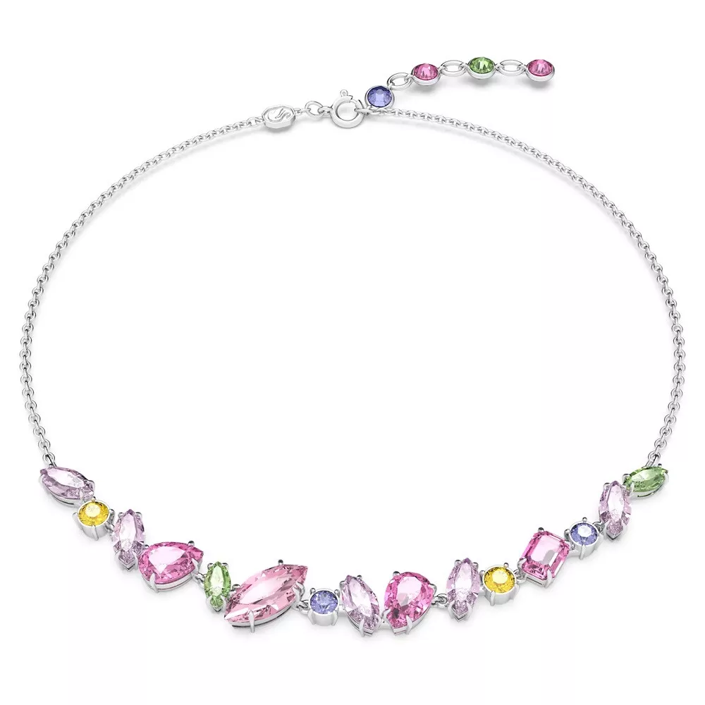 GEMA NECKLACE MULTICOLORED, RHODIUM PLATED 5658398