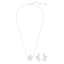 VOLTA SET, NECKLACE AND EARRINGS, WHITE, 5660118