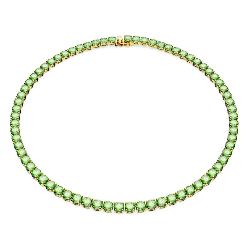 MATRIX NECKLACE, GREEN AND GOLD TONE, 5661189