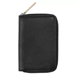 LEATHER 8 CC WALLET, ZIPPED