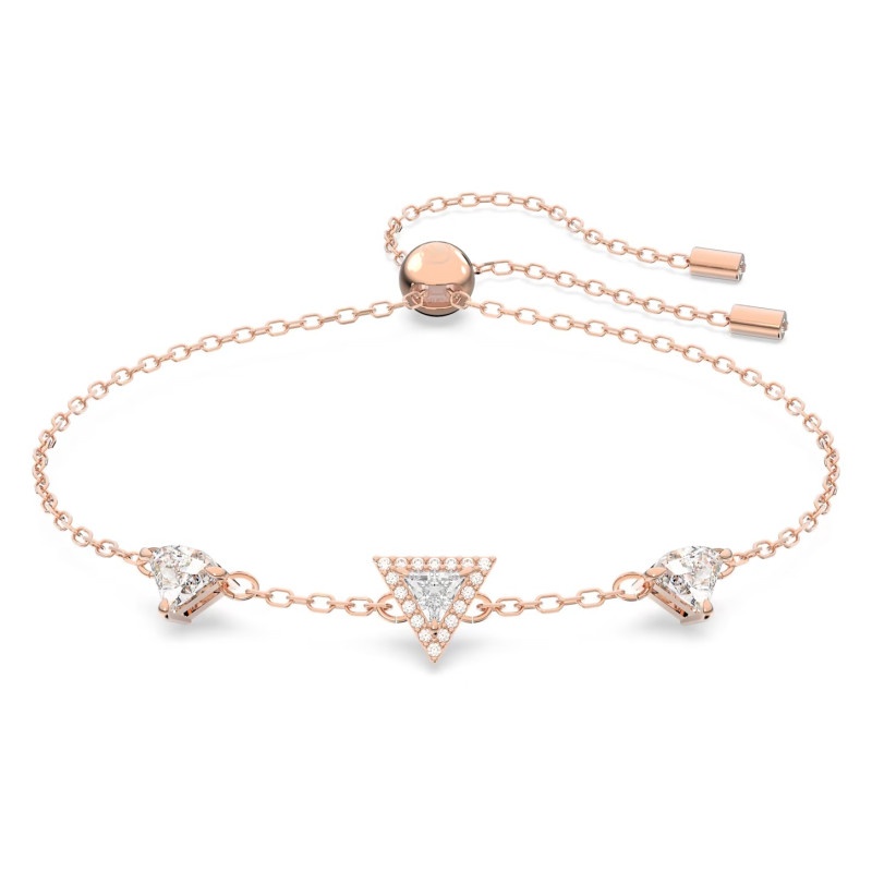 Swarovski Volta Bangle Bow, White, Rose Gold-Tone Plated