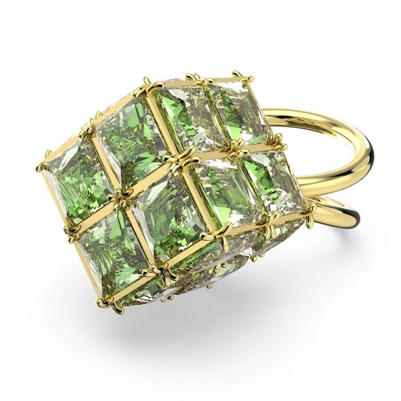 CURIOSA RING SIZE 60 GREEN GOLD TONE PLATING 5630301
