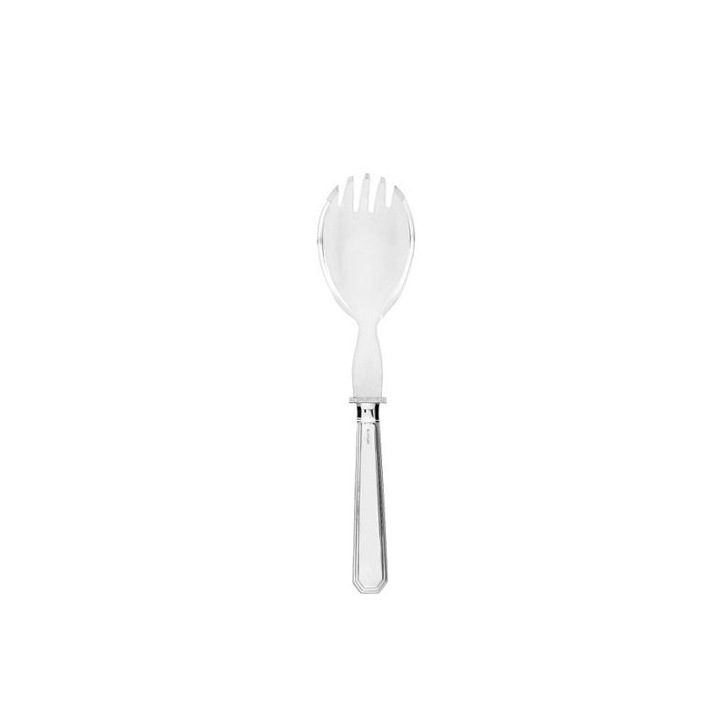 SILVER SALAD SERVING FORK OTTAGONALE