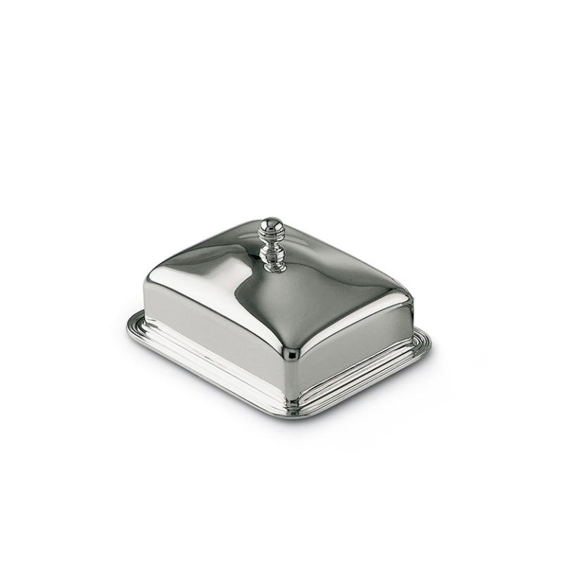 SILVER BUTTER DISH AND COVER INGLESE