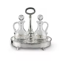 SILVER OVAL CRUET INGLESE...