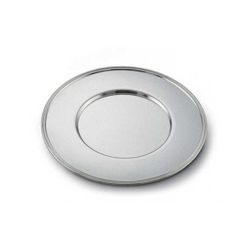 SILVER ROUND PLATE CM 30 INGLESE  02601/130