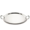 SILVER OVAL TRAY WITH HANDLES INGLESE