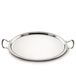 SILVER OVAL TRAY 40 CM INGLESE 04051/0140
