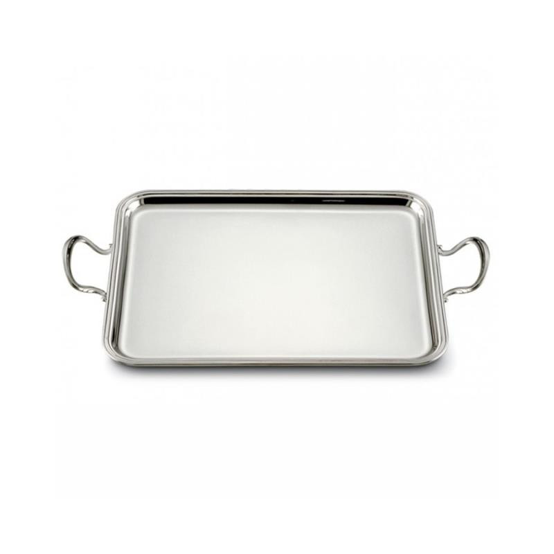 800 SILVER RECTANGULAR TRAY 42 CM INGLESE 04251/0142