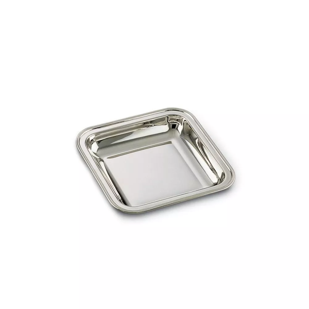 CESTO QUADRO CM 17X17 ARGENTO 800 MOD.INGLESE