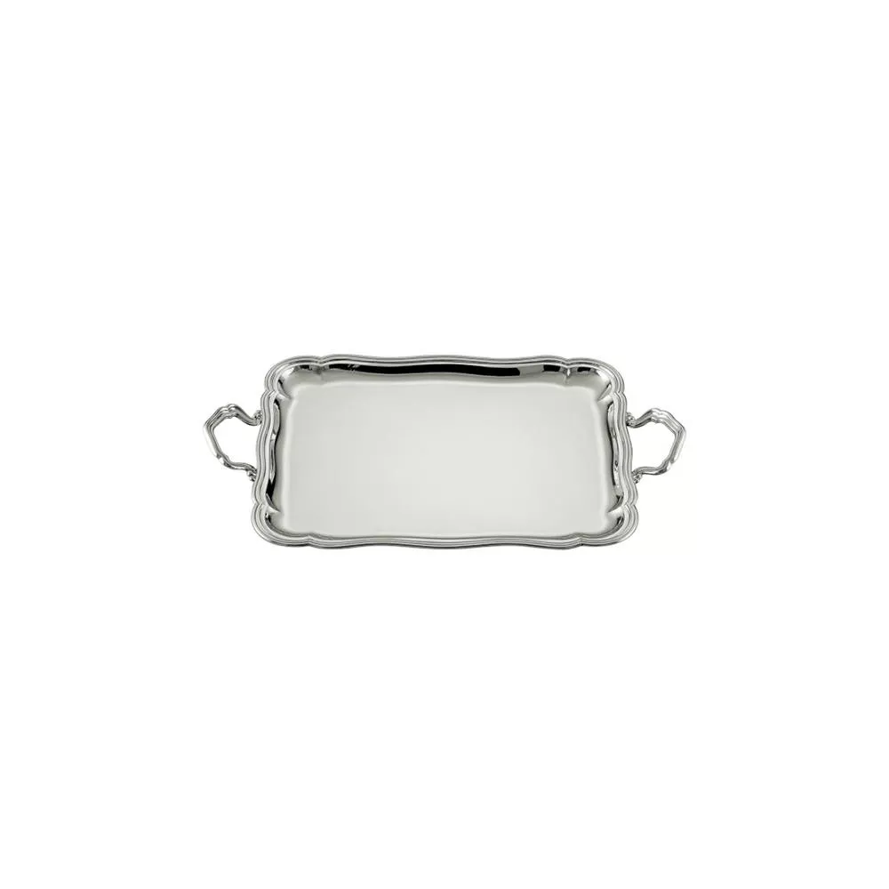 SILVER RECTANGULAR TRAY WITH HANDLE MOD. 700 04251/034