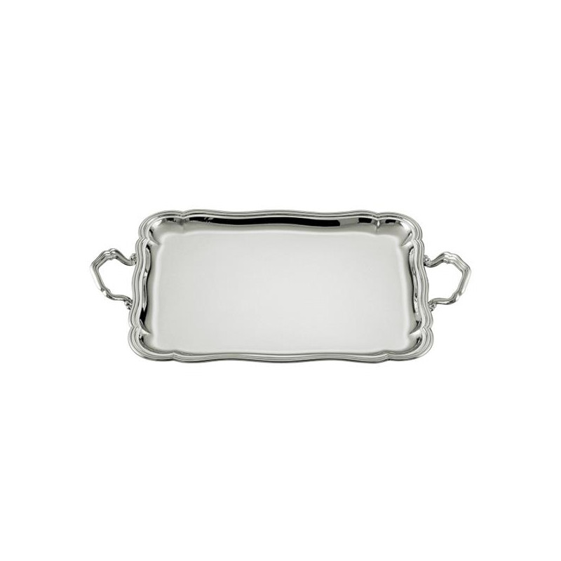 SILVER RECTANGULAR TRAY WITH HANDLE MOD. 700
