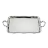 VASSOIO RETTANGOLARE C/MANICI CM 42X32 ARGENTO 800 MOD. 700 04251/034