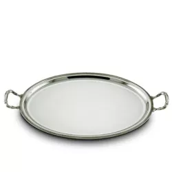 800 SILVER OVAL TRAY 48X34...