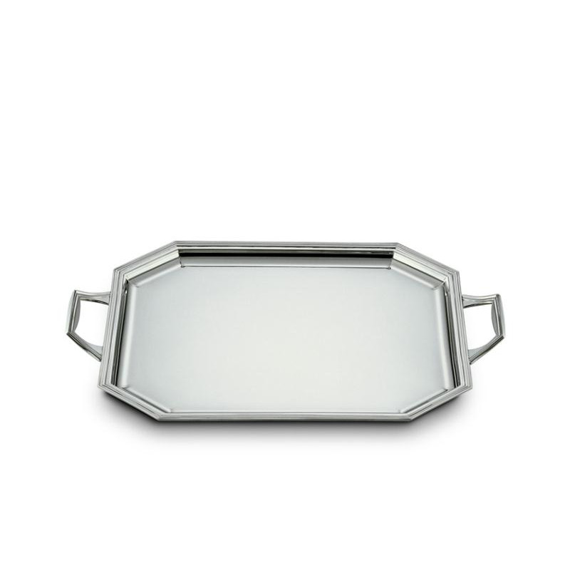 SILVER RECTANGULAR TRAY MOD. OCTAGONAL