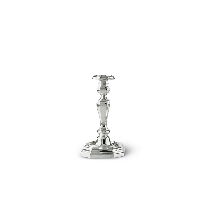 CANDELIERE 1 FIAMMA ARGENTO 800 OTTAGONALE