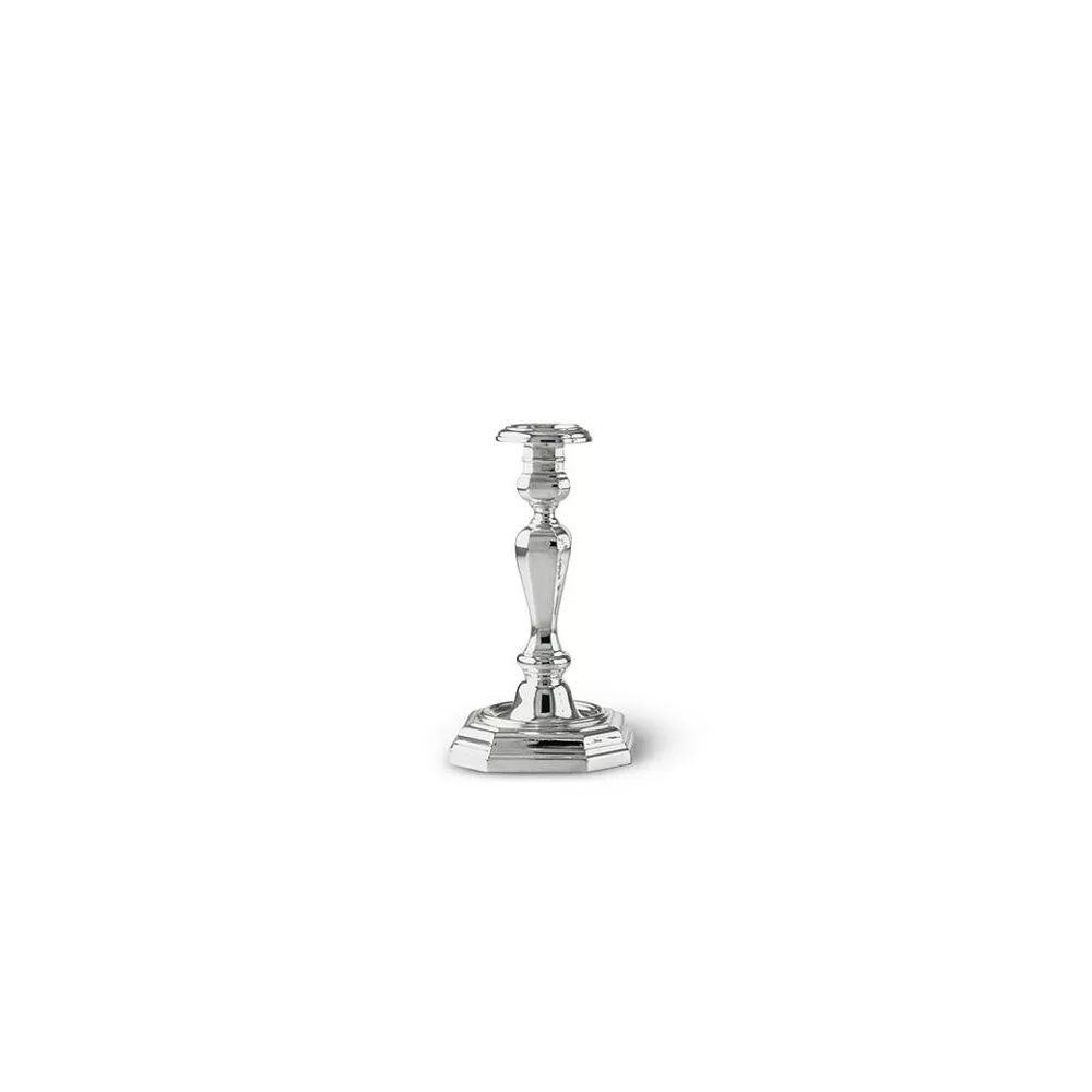 CANDELIERE 1 FIAMMA ARGENTO 800 OTTAGONALE