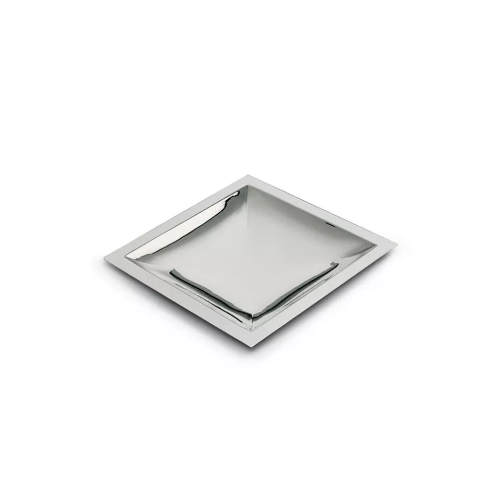 CENTROTAVOLA QUADRO CM 30 ARGENTO 800 MOD. SPIGOLO