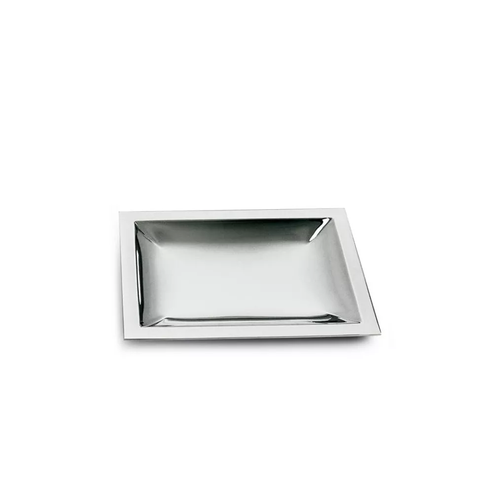 CENTROTAVOLA RETTANGOLARE CM 30X25 ARGENTO 800 MOD. SPIGOLO