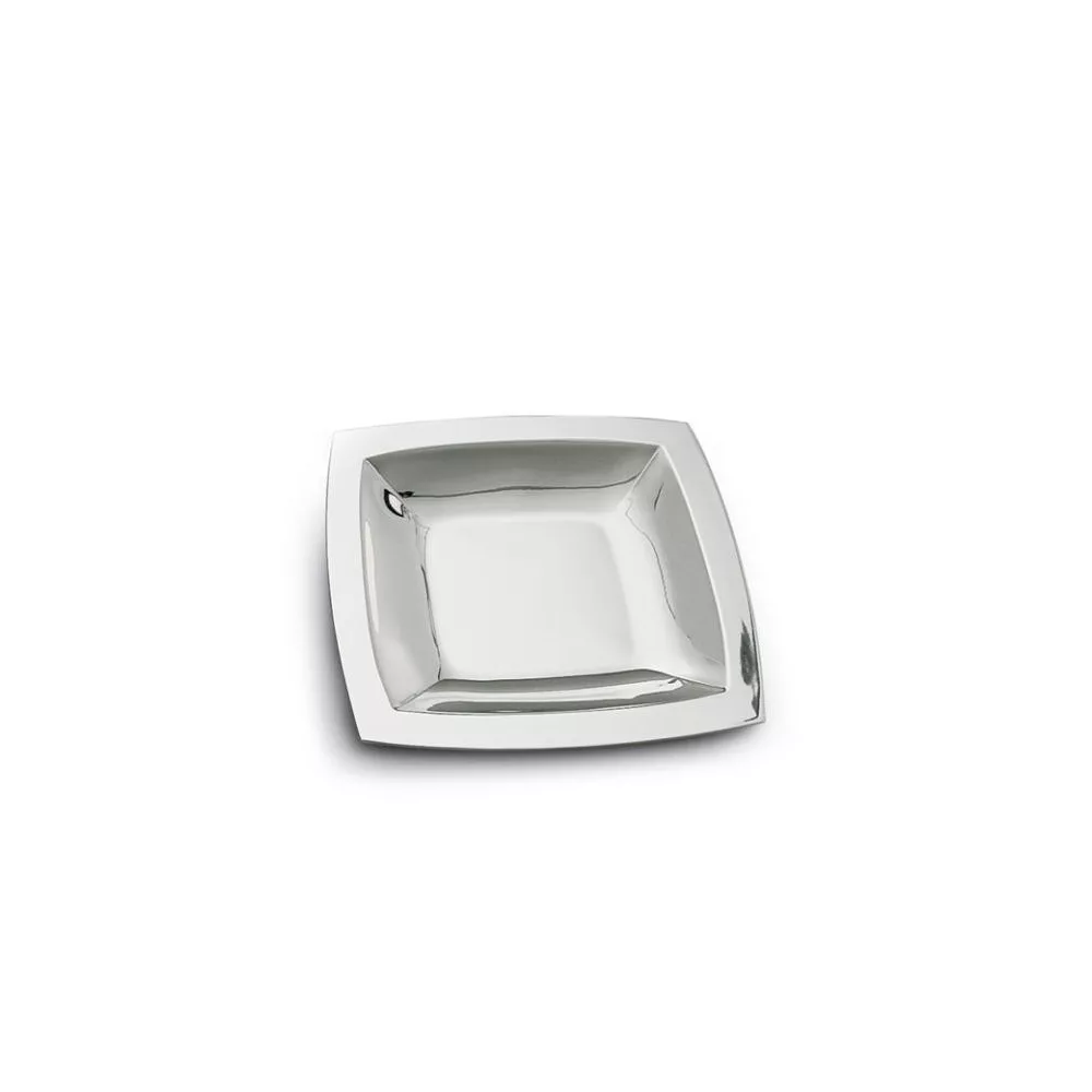 VUOTATASCHE QUADRO CM 21 ARGENTO 800 MOD. SPIGOLO