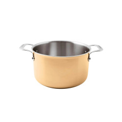 TALL CASSEROLE WITH 2 HANDLES 16 CM, S15600 COPPER 3-PLY 15607-16