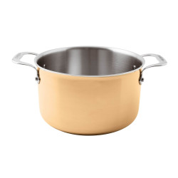 TALL SAUCEPAN WITH 2 HANDLES, 24 CM, S15600 COPPER 3-PLY 15607-24
