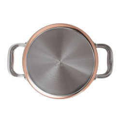 CASSEROLE WITH 2 HANDLES, 24 CM, S15600 COPPER 3PLY 15609-24