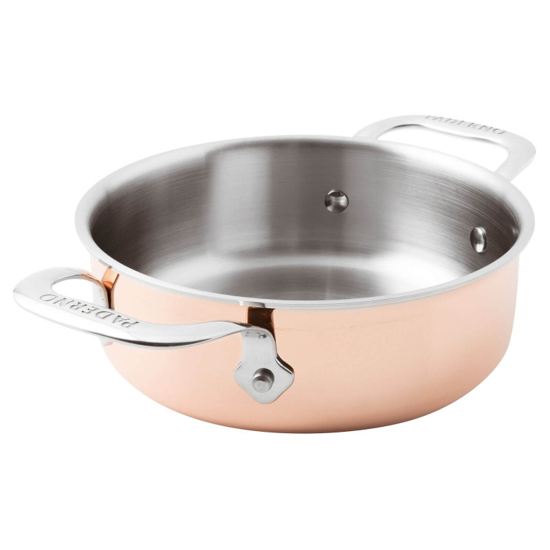CASSEROLE WITH 2 HANDLES, 28 CM, S15600 COPPER 3PLY 15609-28