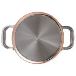 CASSEROLE WITH 2 HANDLES, 28 CM, S15600 COPPER 3PLY 15609-28