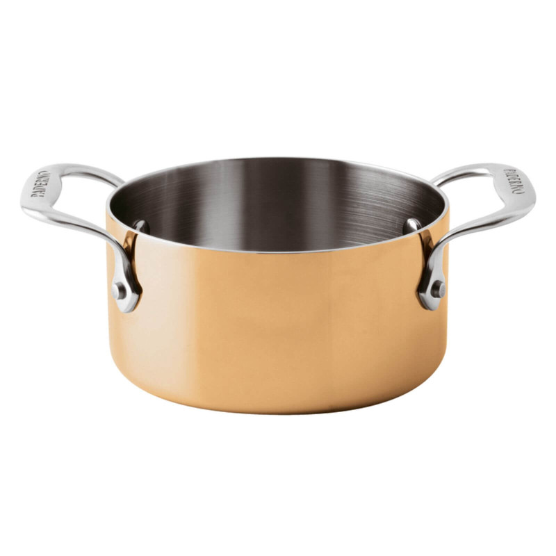 SINGLE-PORTION POT WITH 2 HANDLES, S 15600 COPPER 3-PLY 15611-12