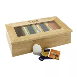 TEA BOX NATURAL WOOD