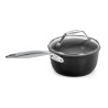 SAUCEPAN WITH LID, 16 CM, BLACK TITAN