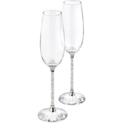 SET OF TWO CRYSTAL TOASTING...