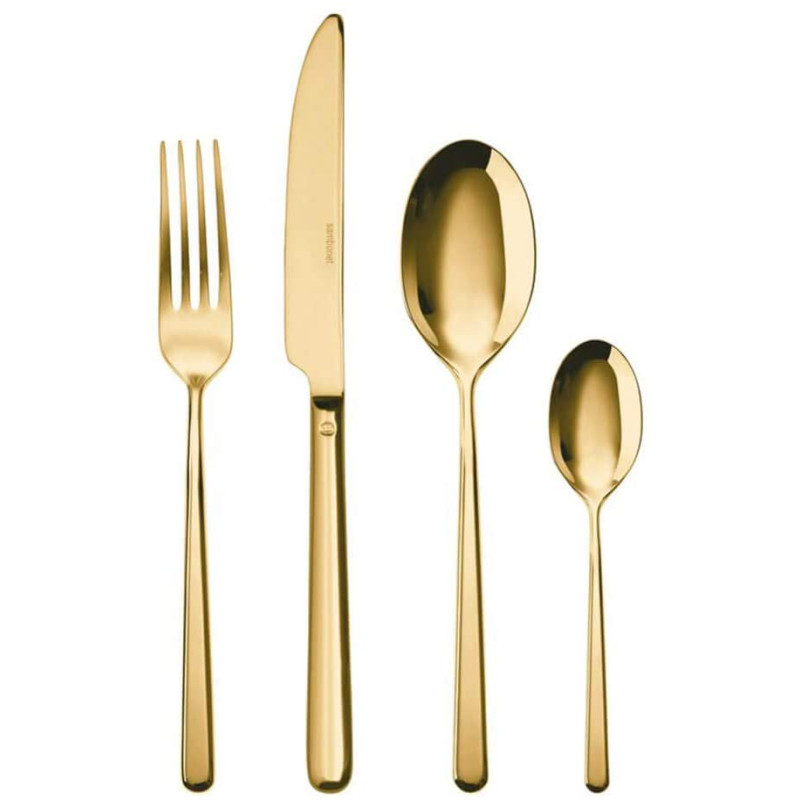 LINEAR 24 PIECES CUTLERY SET PVD GOLD TONE 52713G81