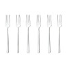 SET OF 6 DESSERT FORKS ROCK STAINLESS STEEL 52562A55