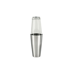 ELECTROSILVERPLATED BOSTON SHAKER WITH MIXING GLASS -ELITE