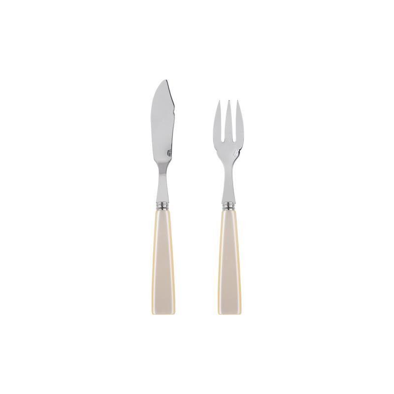 SET FORCHETTA+COLTELLO DA PESCE - NATURA PERLA