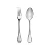 SET OF 2 PIECES SILVER PLATED BABY CUTLERY 21114 ALBI