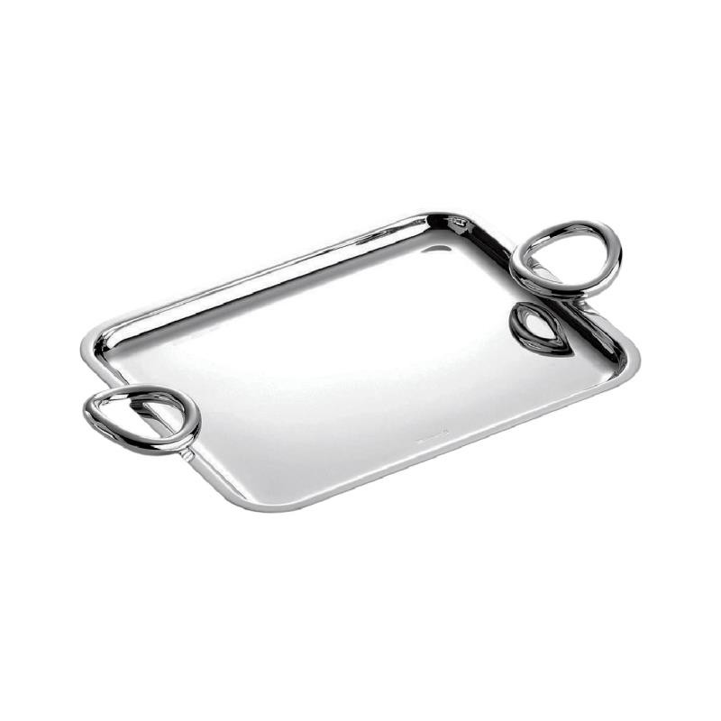 SILVER PLATED RECTANGULAR PLATTER 20X16CM 4200360 VERTIGO