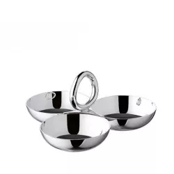 SILVER PLATED 3 SECTOR...