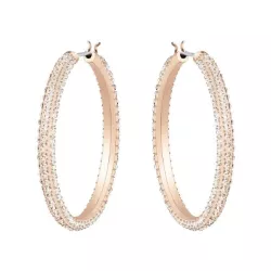 STONE HOOP EARRINGS
