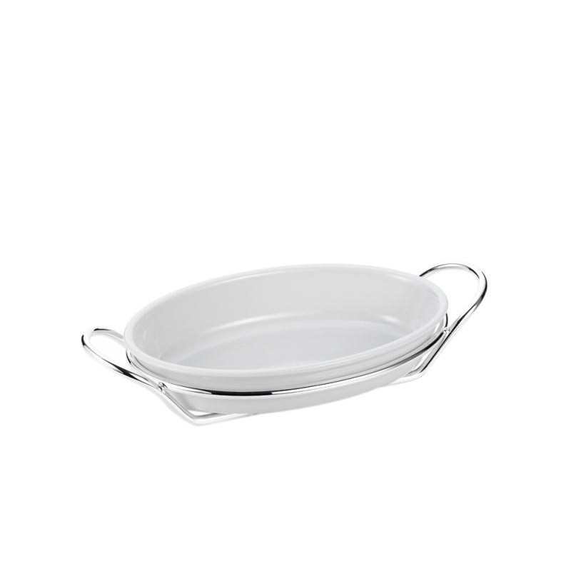 OVEN DISH WITH SILVER-PLATED HOLDER BHL0009