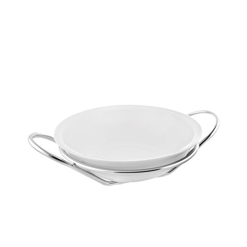 PASTA BOWL WITH SILVER-ALLOY HOLDER BHL0036