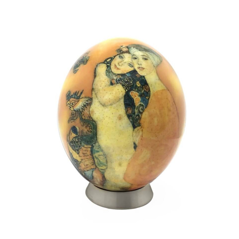 OSTRICH EGG, FRIENDS BY KLIMT, SILVER SUPPORT