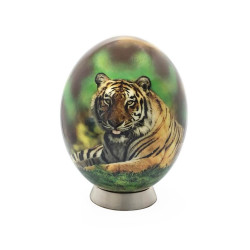 OSTRICH EGG, TIGER WITH...