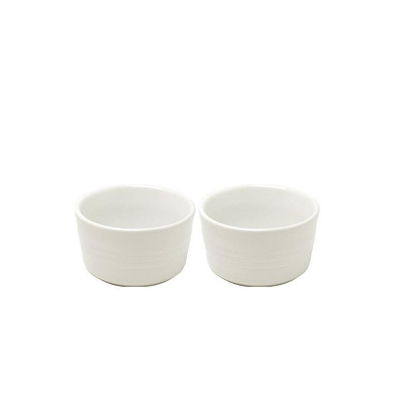 SET OF 2 STONEWARE RAMEKINS - COTTON