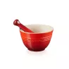 STONEWARE PESTLE AND MORTAR - CERISE