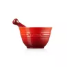 STONEWARE PESTLE AND MORTAR - CERISE